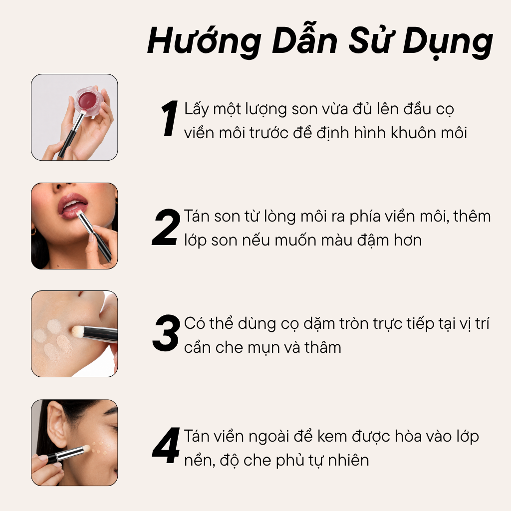 Cọ Môi Đầu Tròn BH Cosmetics Round Lip Brush BH060